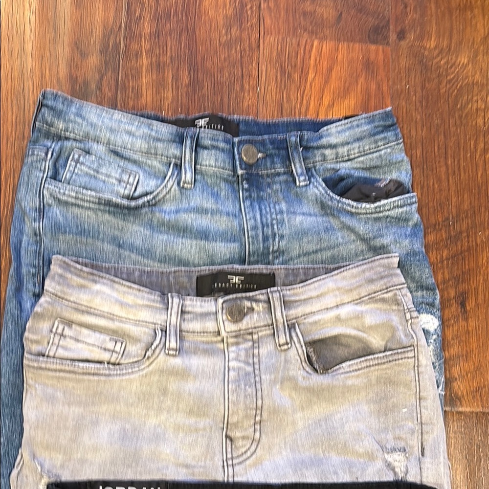 Men's Blue and Gray Jeans